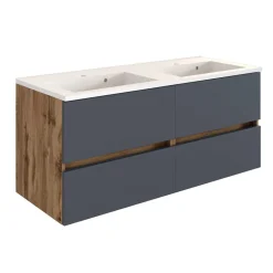 120 cm Badschrank mit Doppel-Waschbecken - Athrin