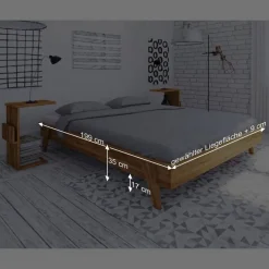 190 cm Bettanlage im Retro Design - Hardus (dreiteilig)