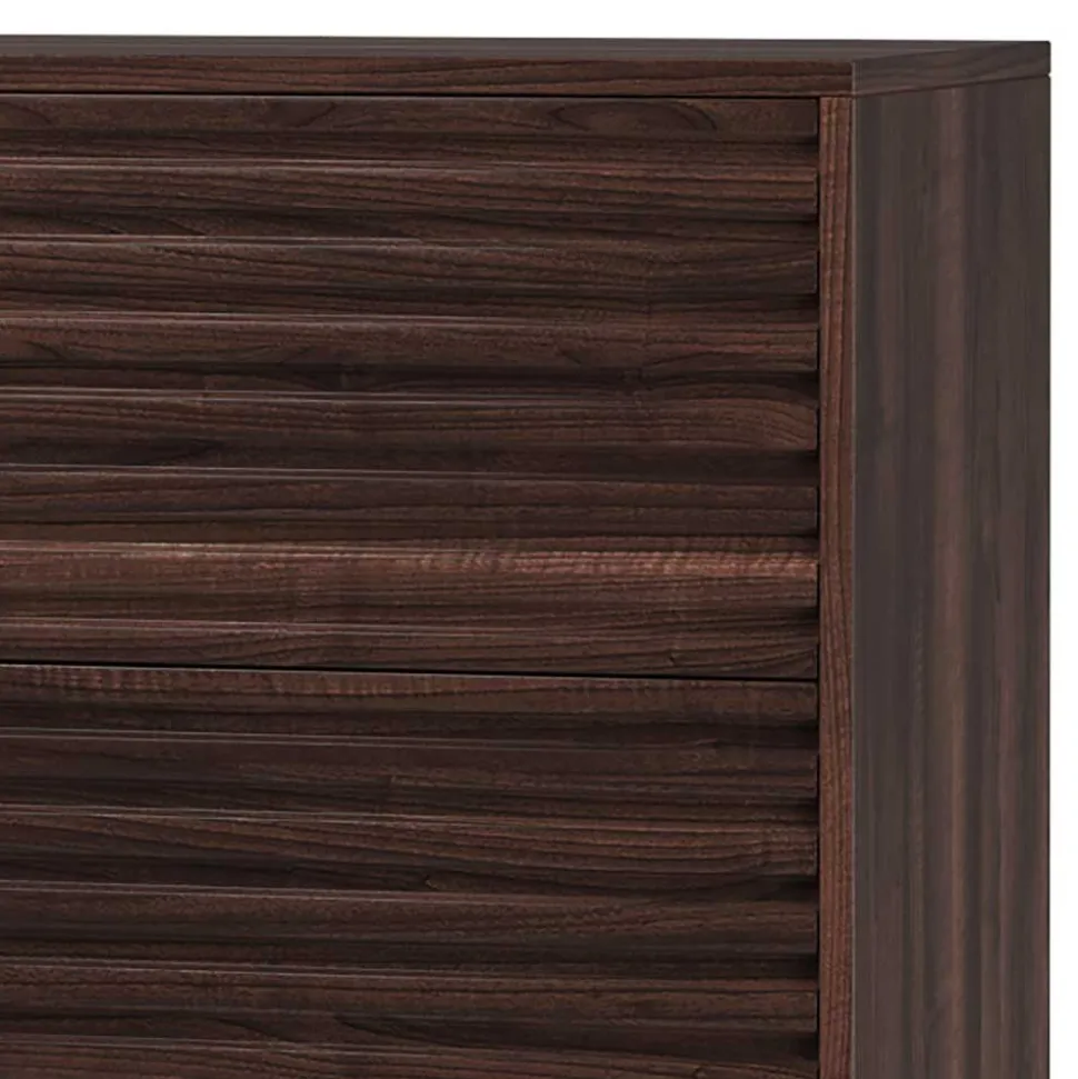 80 cm breite Hochkommode in Walnuss Optik - Teleska