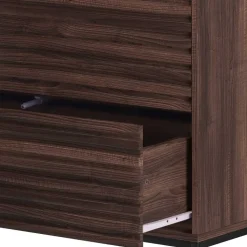 80 cm breite Hochkommode in Walnuss Optik - Teleska