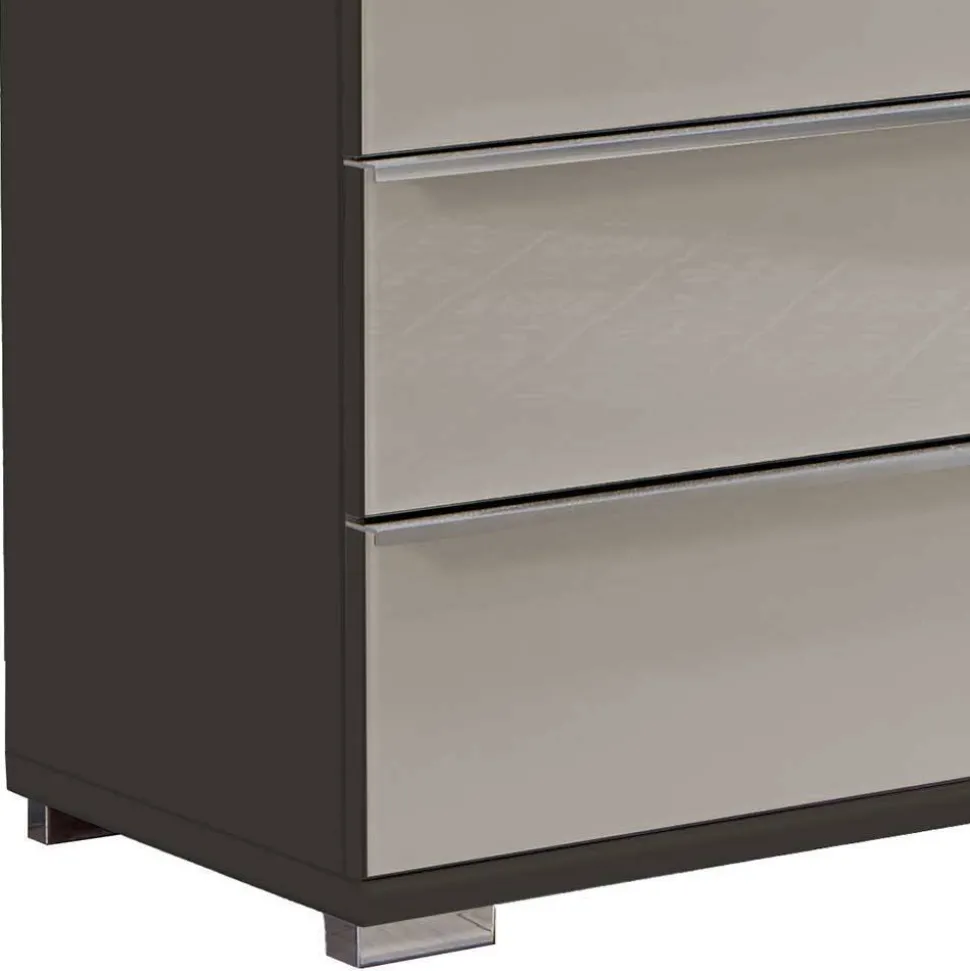 75 cm breite Hochkommode mit Glasfront - Korcula