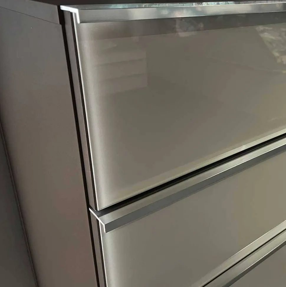 75 cm breite Hochkommode mit Glasfront - Korcula