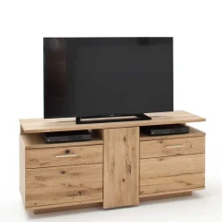 150 cm breite TV Kommode in Eiche Bianco - Crokas