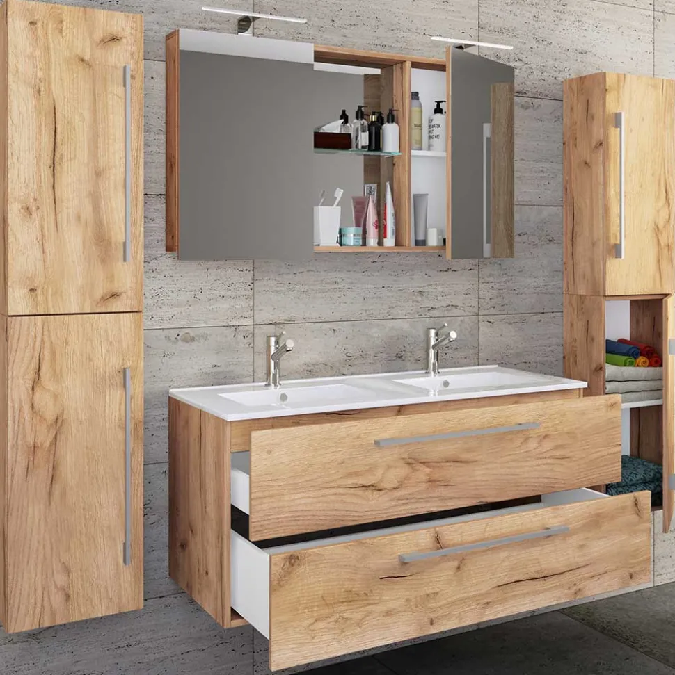 178 cm breiter Badblock Einzelmöbel - Ursela (vierteilig)