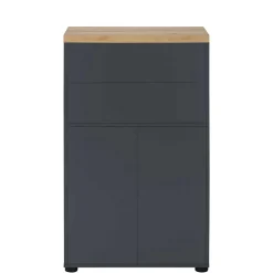 60 cm breiter Badschrank in Anthrazit - Rigori