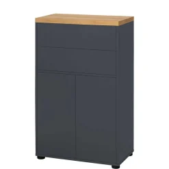60 cm breiter Badschrank in Anthrazit - Rigori
