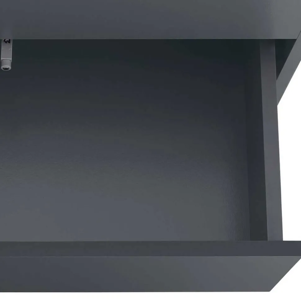 60 cm breiter Badschrank in Anthrazit - Rigori