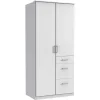 91 cm breiter Kleiderschrank in Weiß - Cador