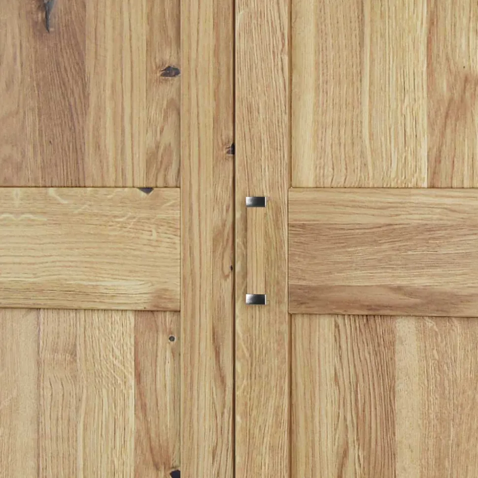 200 cm breiter Kleiderschrank 4-türig in Asteiche - Zamron