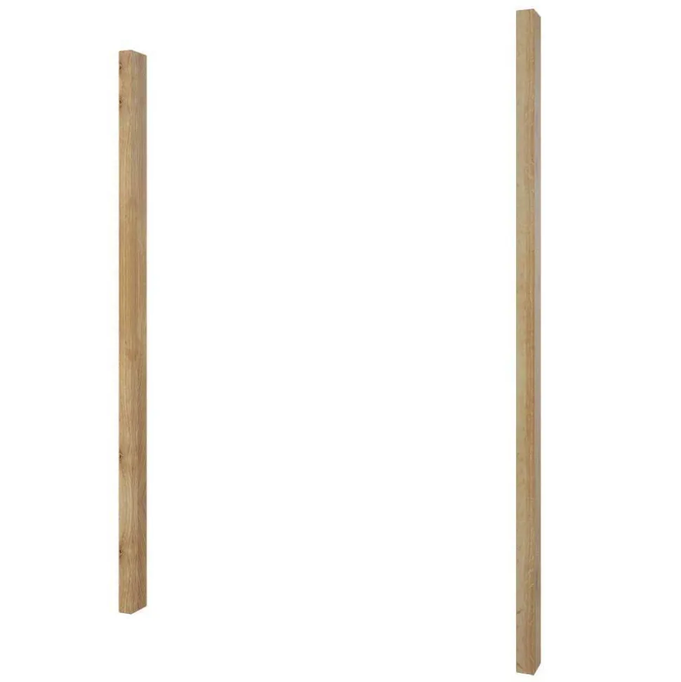 200 cm breiter Kleiderschrank 4-türig in Asteiche - Zamron