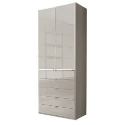 100 cm breiter Schlafzimmerschrank in Hellgrau - Nucina