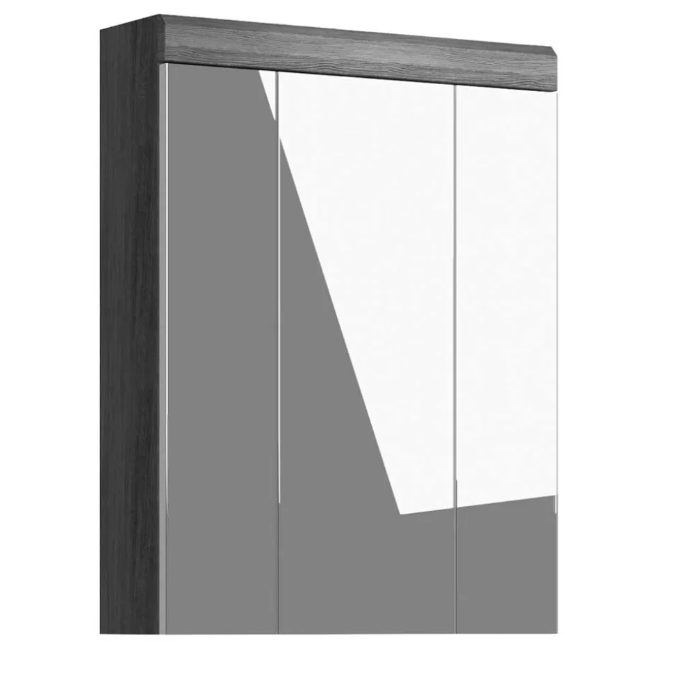 60 cm breiter Spiegelschrank fürs Badezimmer in Grau - Nancys