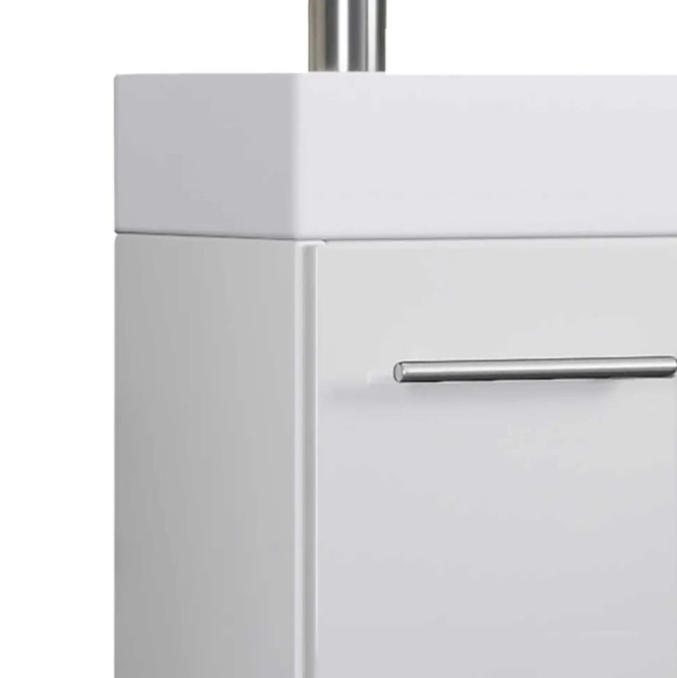 41 cm breiter Waschplatz in Weiß - Vulcanos (zweiteilig)