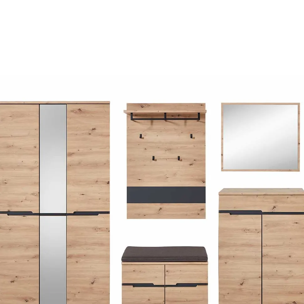 265 cm breites Flurmöbel Komplettset - Kuetra (fünfteilig)