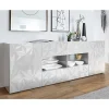 241 cm breites Sideboard in Weiß HG - Vovasoma