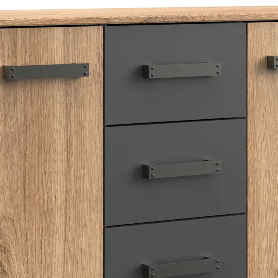 130 cm breites Sideboard in Plankeneiche NB - Enegal