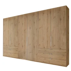 300 cm Falttüren-Kleiderschrank in Eiche Bianco - Soestica