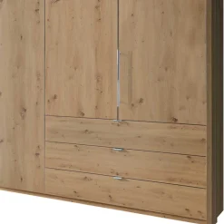 300 cm Falttüren-Kleiderschrank in Eiche Bianco - Soestica