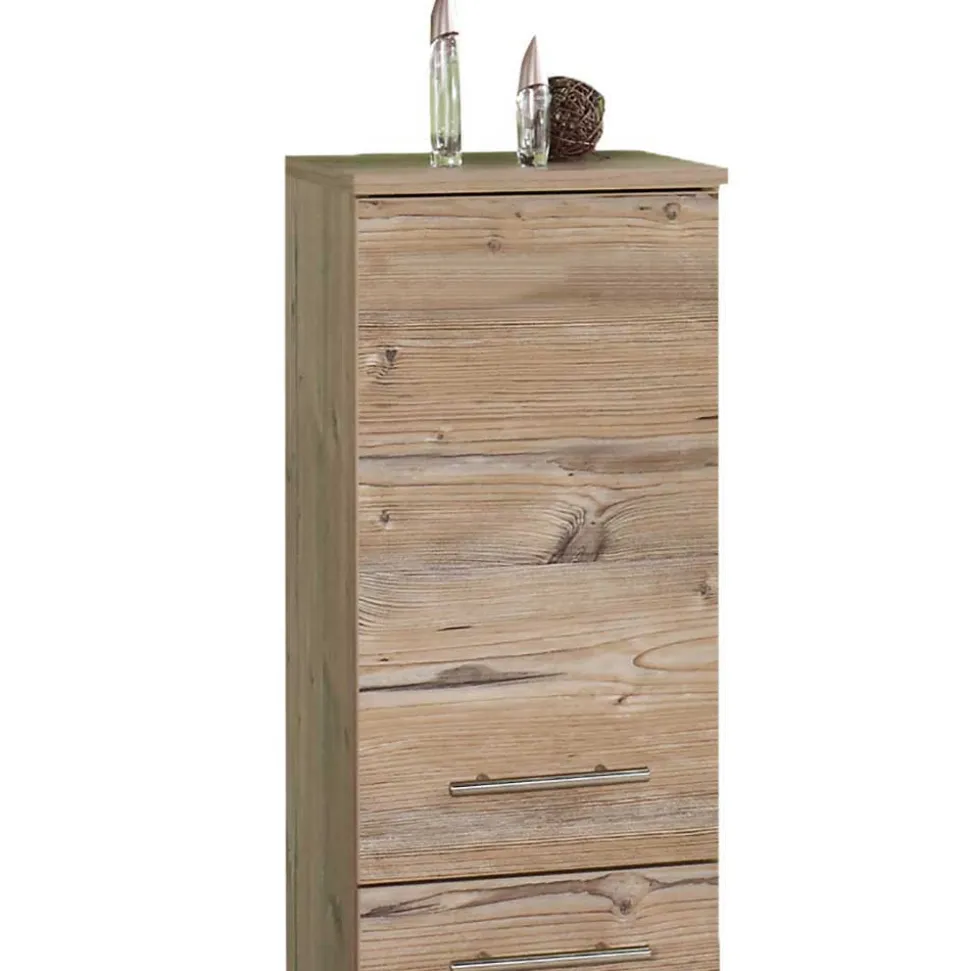 117 cm hoher Badchrank in Fichtefarben - Dilvonda