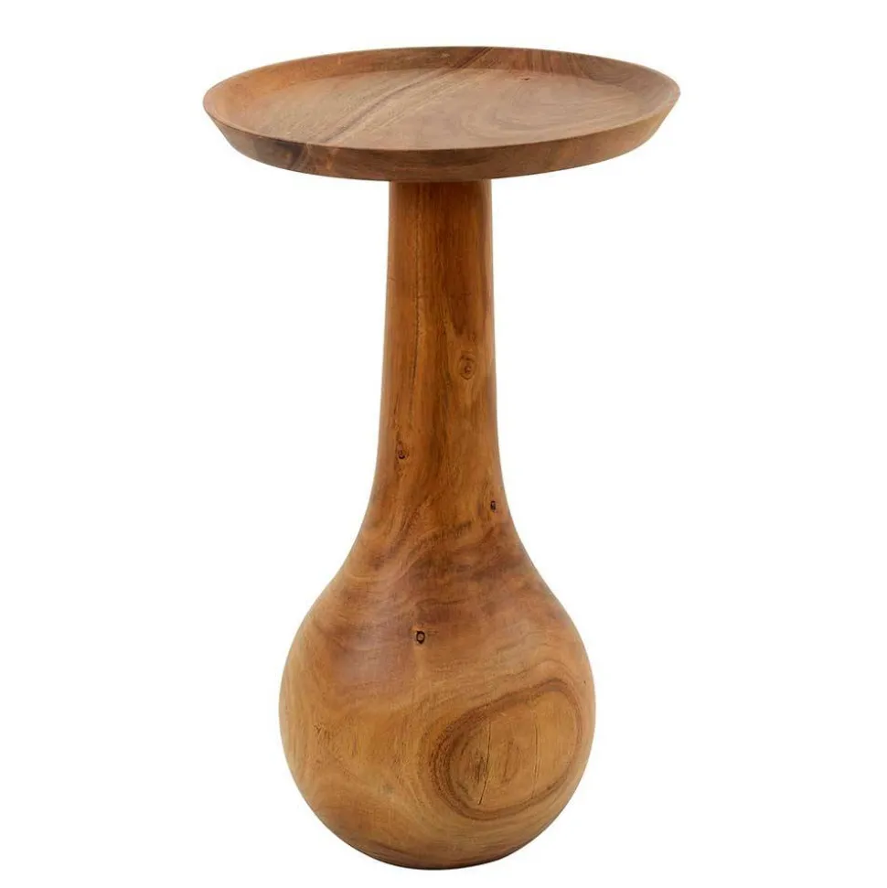 59 cm hoher Beistelltisch aus Akazie Massivholz - Nics