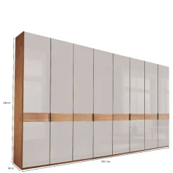 236 cm hoher Kleiderschrank mit acht Türen - Dilacco