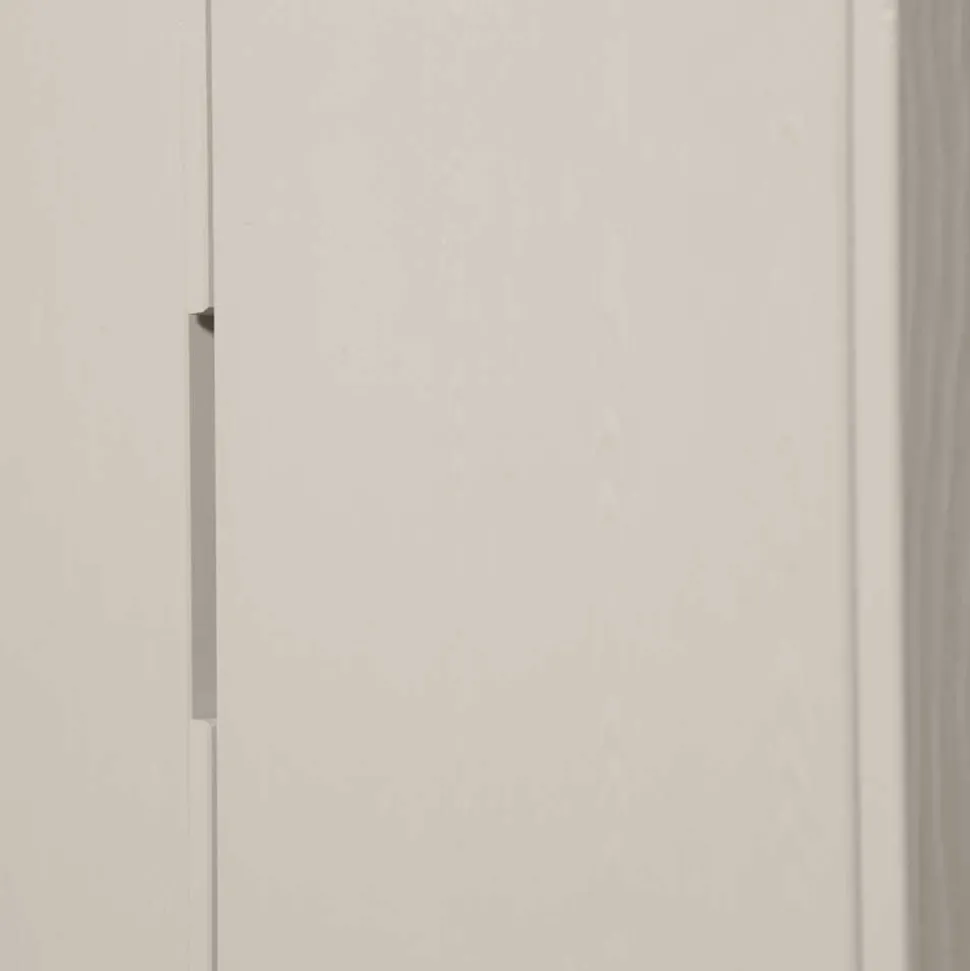 149 cm hoher Schrank in Hellgrau - Lergavano