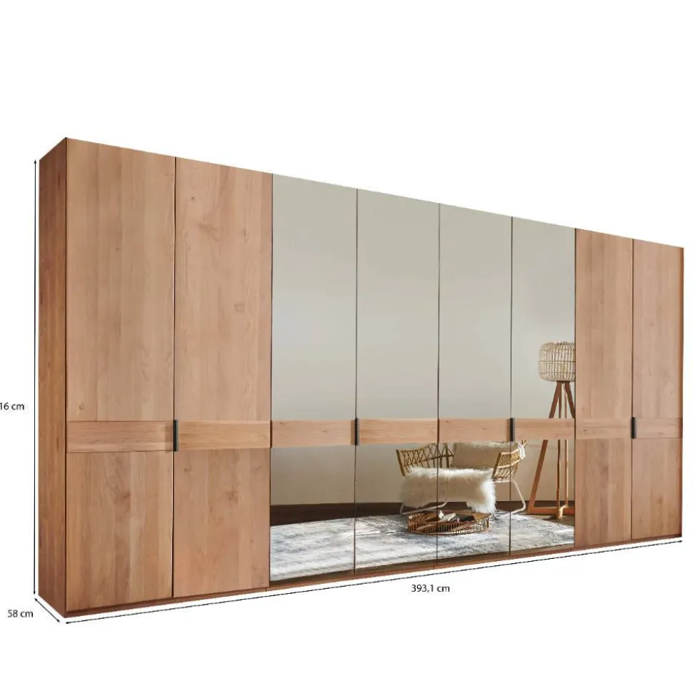 216 cm hoher XXL-Kleiderschrank in Erle - Murray