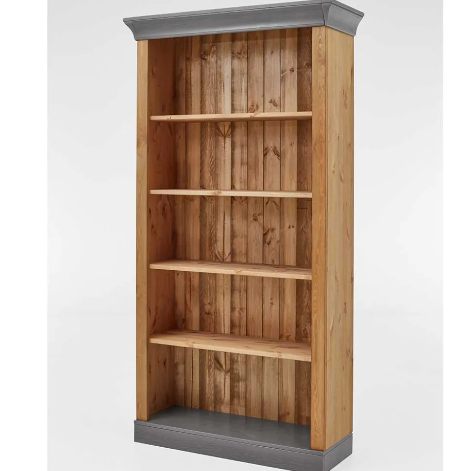 202 cm hohes Landhaus Bücherregal zweifarbig - Eshelas