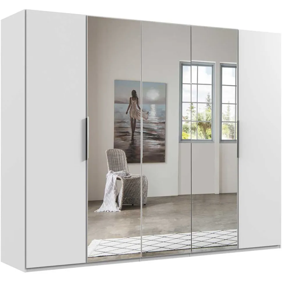 250 cm Kleiderschrank mit Falt- und Drehtüren - Dastrata