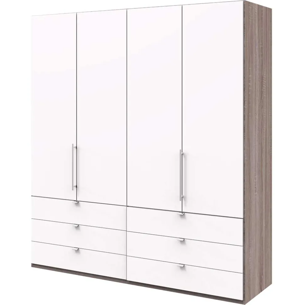 200 cm Kombi Kleiderschrank mit 58 cm Tiefe - Tivierto