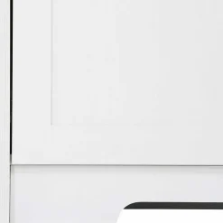 120 cm langes TV Lowboard in Weiß & Eiche - Akedra