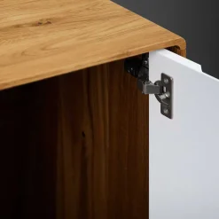 220 cm langes TV Lowboard in Wildeiche mit Weiß - Diesta I