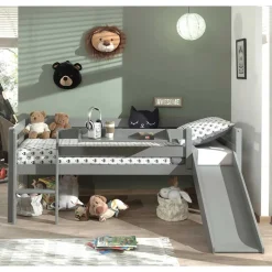 83 cm niedriges Hochbett mit Rutsche - Iljona