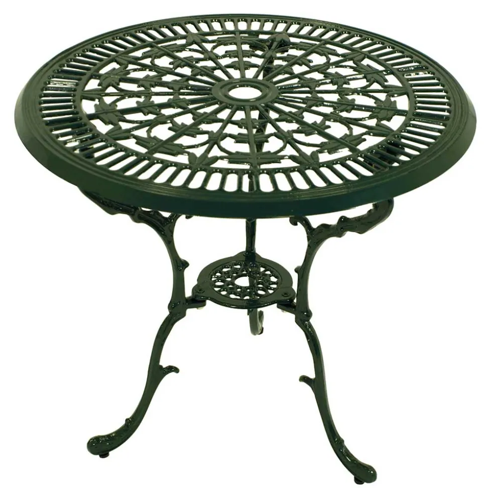 70 cm runder Gartentisch in Grün aus Metall - Jenson