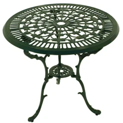 70 cm runder Gartentisch in Grün aus Metall - Jenson