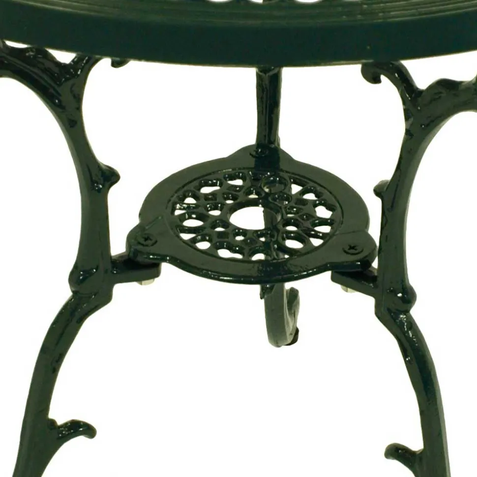 70 cm runder Gartentisch in Grün aus Metall - Jenson