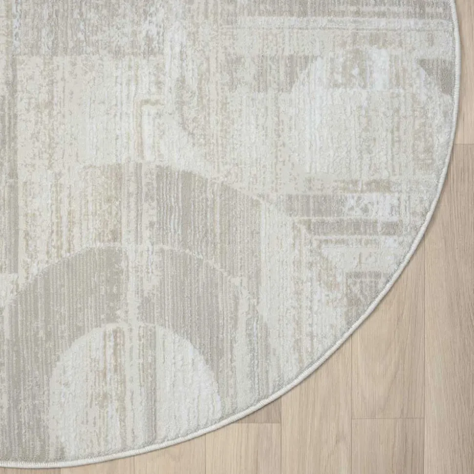 120 cm runder Teppich gemustert - Anika