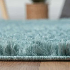 150 cm Runder Teppich in Hellblau - Chiyom