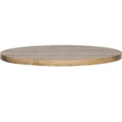 120 cm runder Tisch aus Mango Holz White Wash - Trois