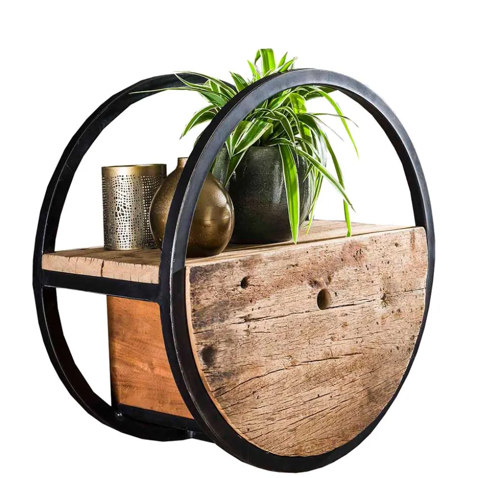 50 cm rundes Hängeregal mit einer Schublade - Malte