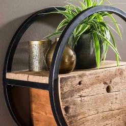 50 cm rundes Hängeregal mit einer Schublade - Malte