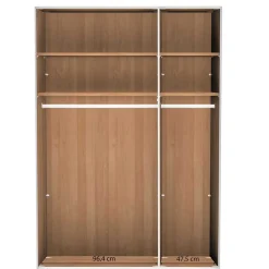 150 cm Schlafzimmer Schrank mit drei Türen - Emdsiva II