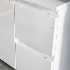 60 cm Waschbeckenschrank in Weiß Hochglanz - Loeesa