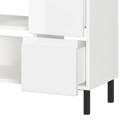 60 cm Waschbeckenschrank in Weiß Hochglanz - Loeesa