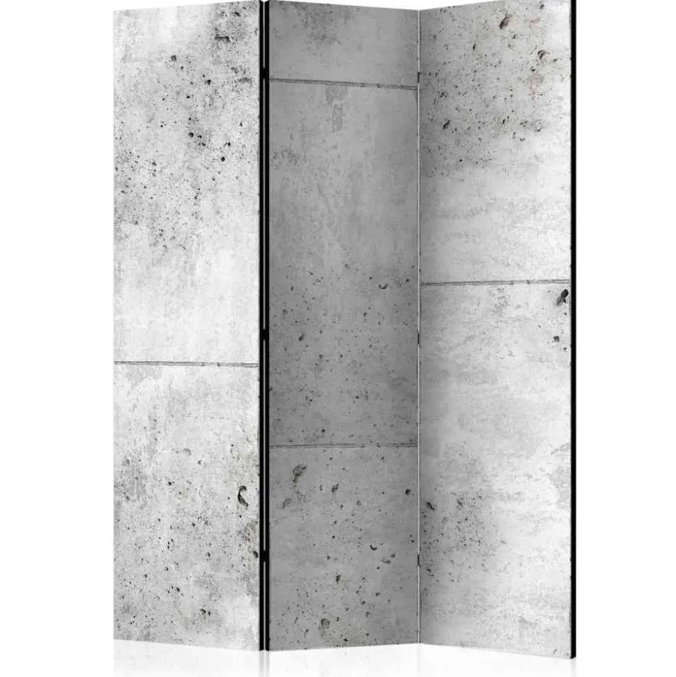 3 Elemente Paravent Sichtschutz Betonwand - Gremas