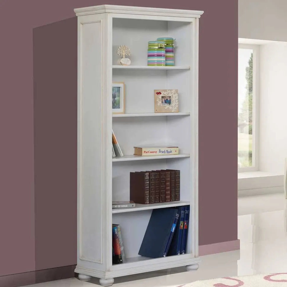 5 Fächer Regal in Antikweiß - Vicina