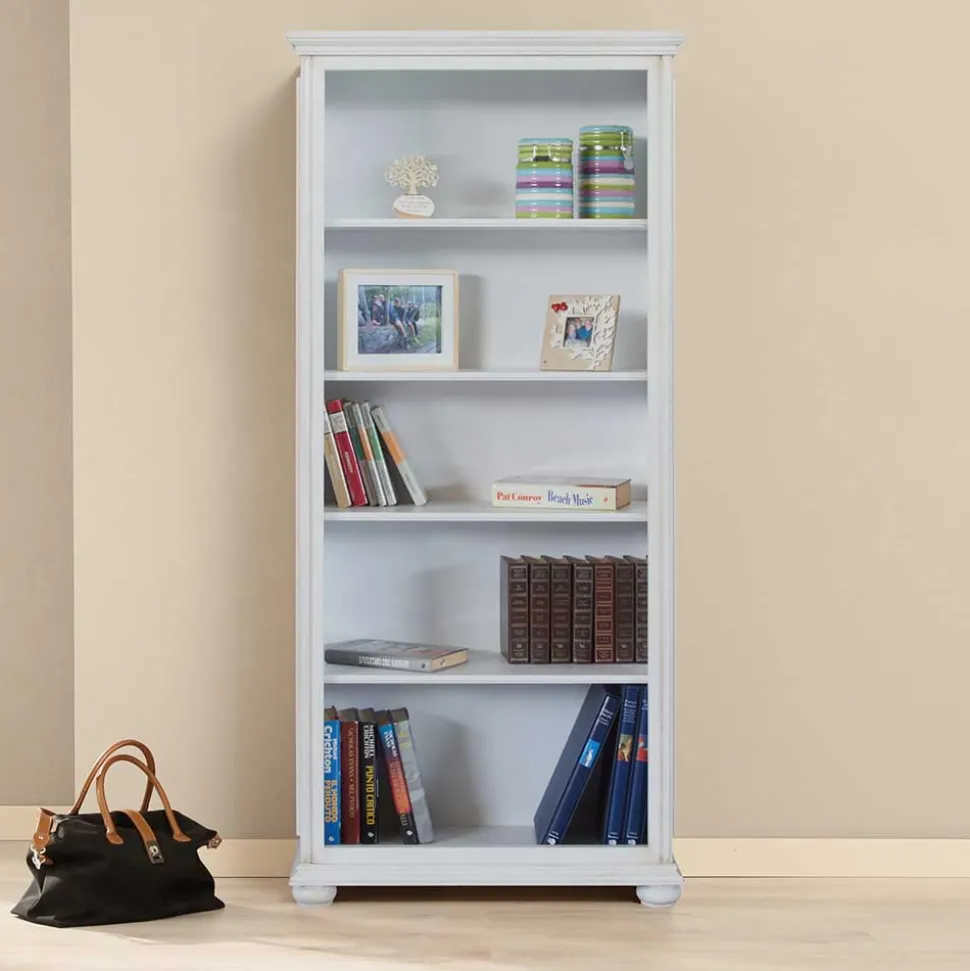 5 Fächer Regal in Antikweiß - Vicina