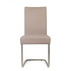 2 Freischwinger Stühle in Beige - Nandora (2er Set)