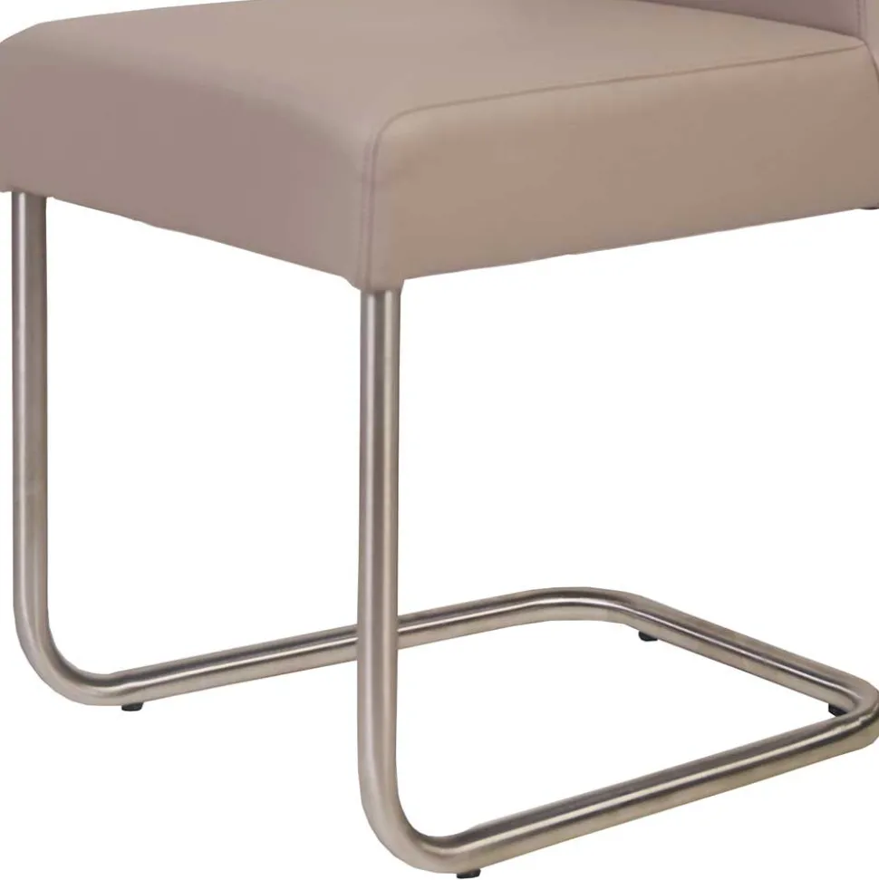 2 Freischwinger Stühle in Beige - Nandora (2er Set)