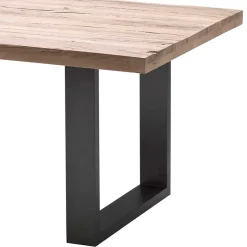 5 Größen Esstisch mit Massivholzplatte - Astalgo